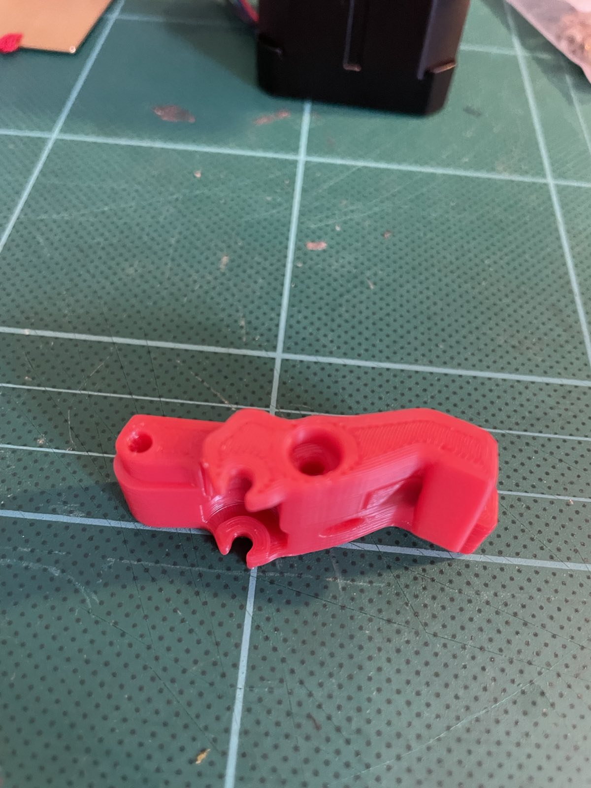red printed plastic made of two pieces